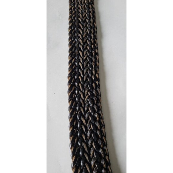 Ralph Lauren Double RL Braided Vintage Boho Leather Belt - Picture 4 of 10